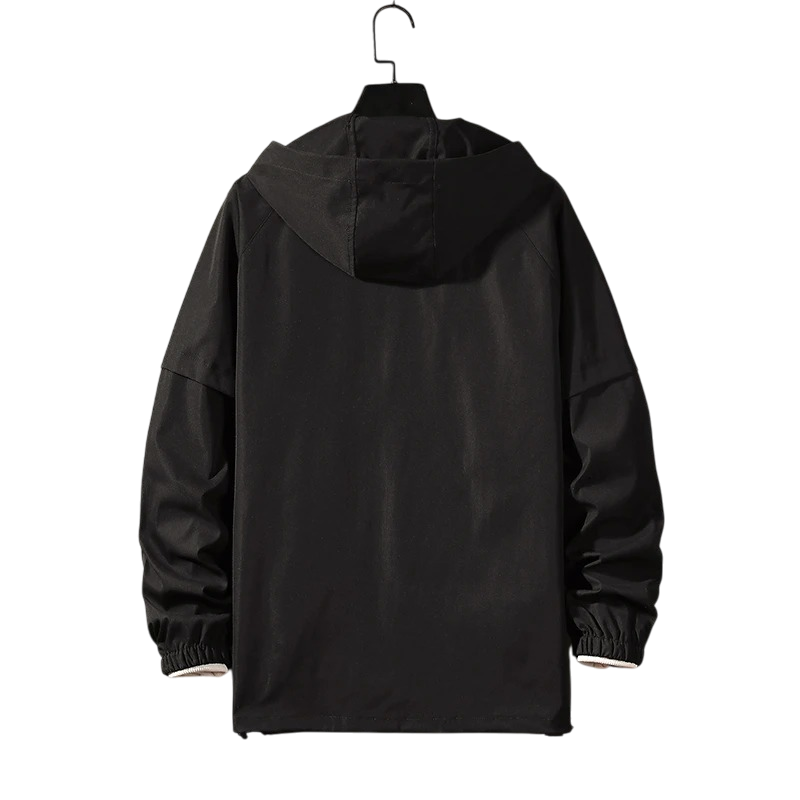 Street Style Hooded Windbreaker