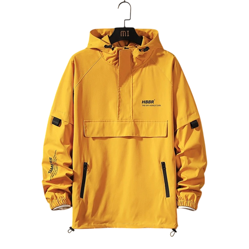 Street Style Hooded Windbreaker