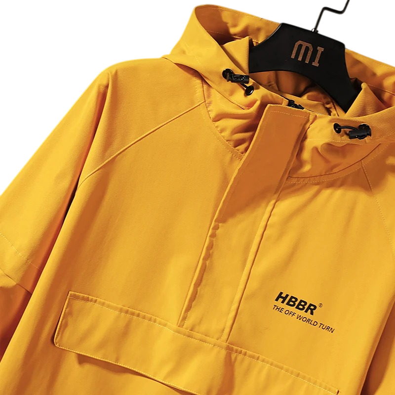 Street Style Hooded Windbreaker