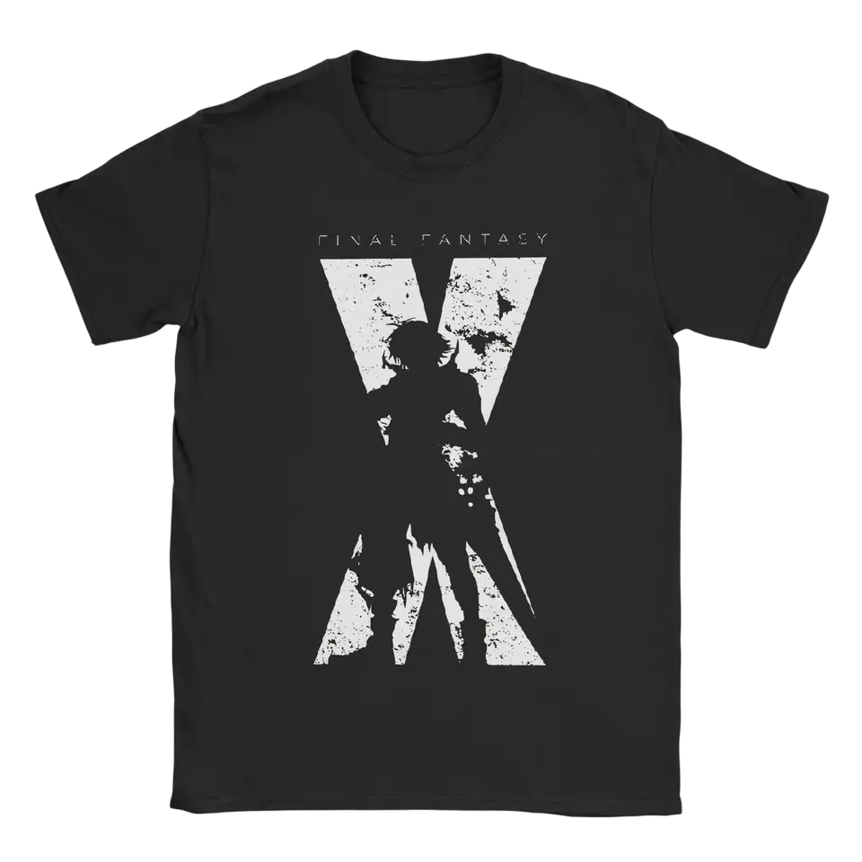 Men's Final Fantasy X Minimal T Shirts  Cotton Tops Novelty Short Sleeve Crewneck Tees Party T-Shirts