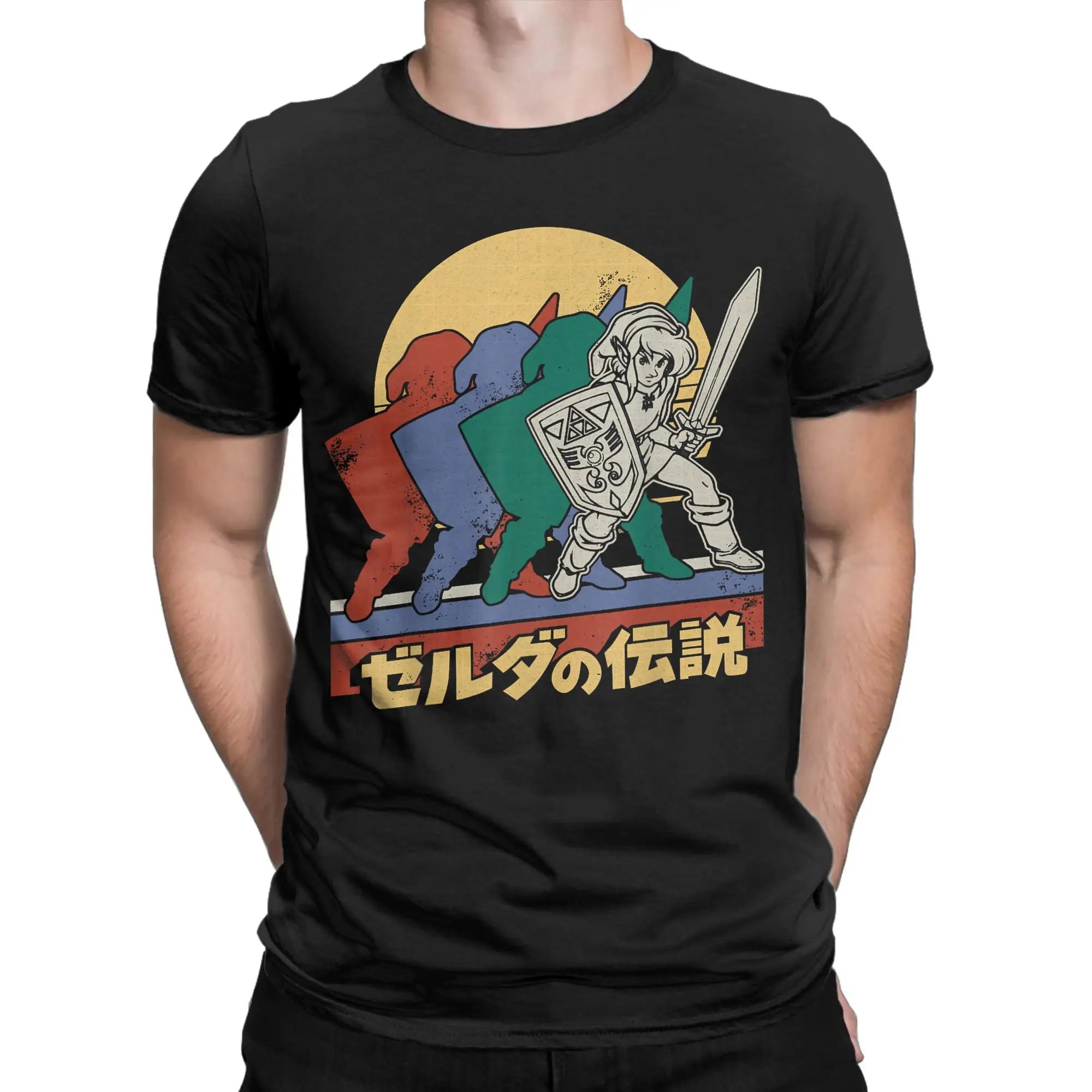 Legends Of Zelda's Retro Link Kanji Portrait T-Shirt
