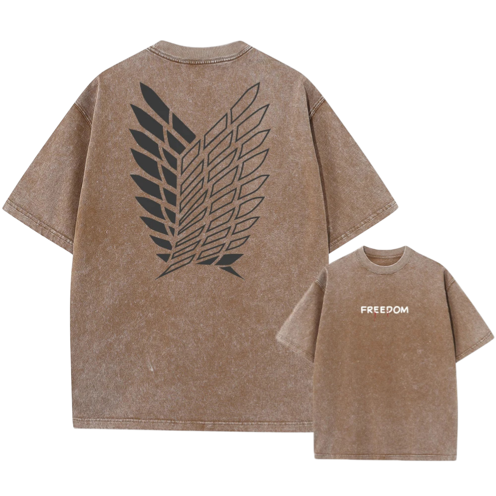 Attack on Titan Acid Washed T Shirt