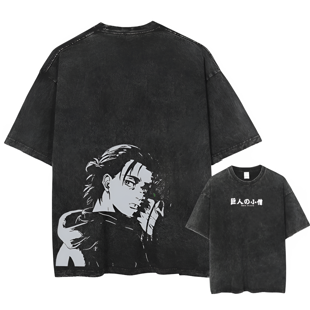 Attack on Titan Acid Washed T Shirt