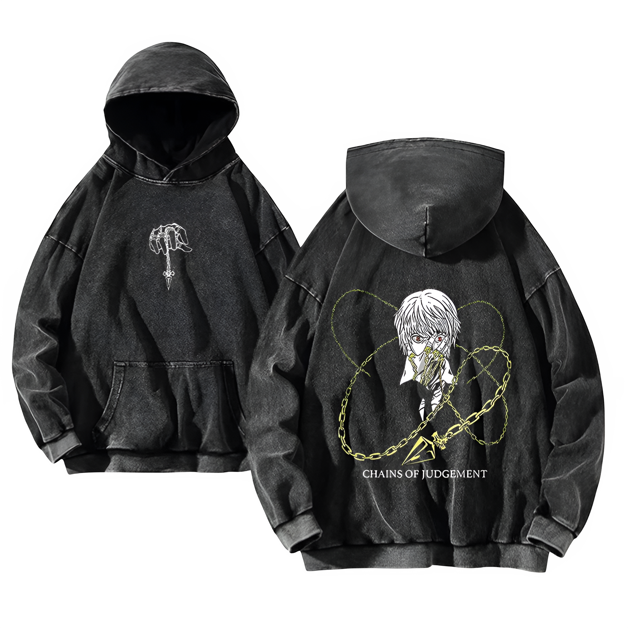 Hunter X Hunter Washed hoodie Kurapika Chains of Judgement