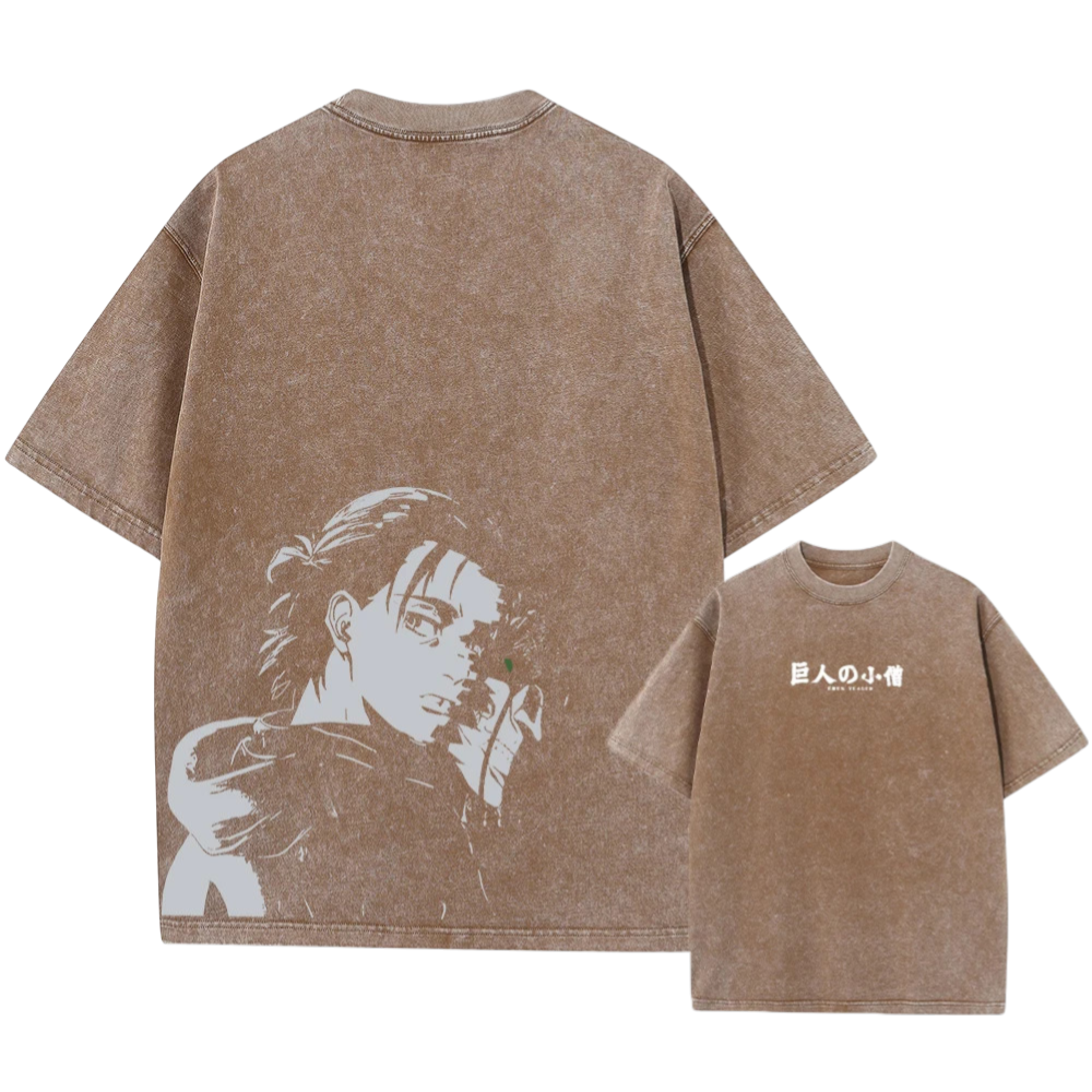 Attack on Titan Acid Washed T Shirt