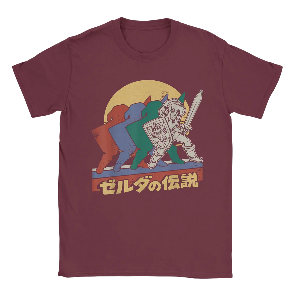 Legends Of Zelda's Retro Link Kanji Portrait T-Shirt